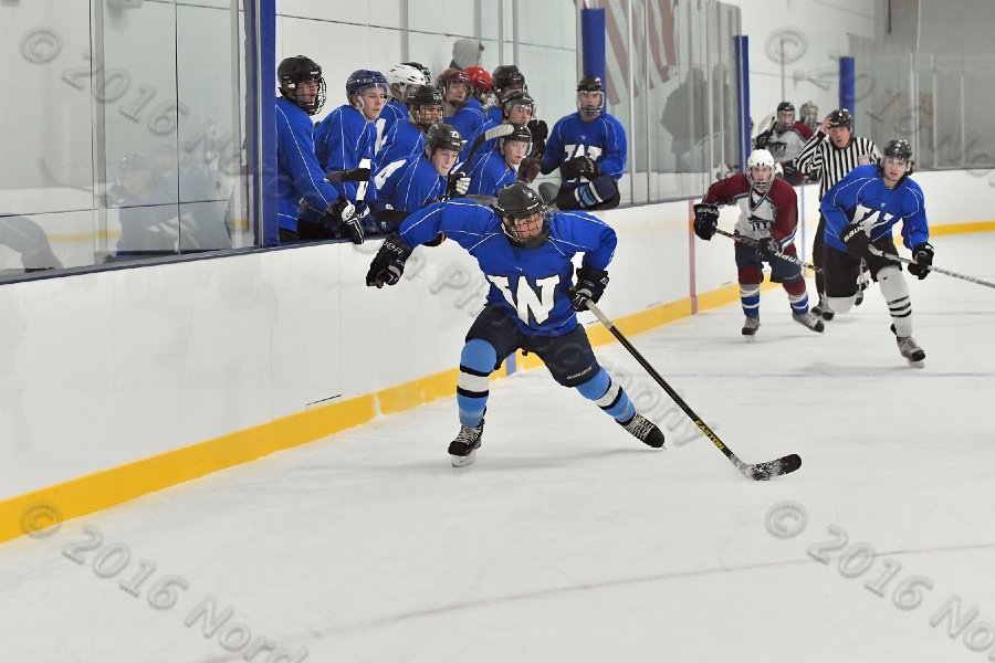 Wheaton College Men\'s Ice Hockey vs Middlesex Community College. - Photo By: KEITH NORDSTROM